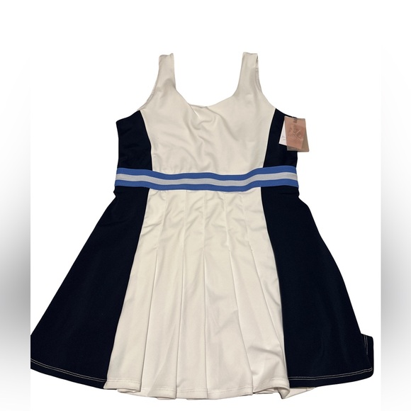 Jessica Simpson Dresses & Skirts - NWT Jessica Simpson Court Sport Tennis Dress White Navy Blue Stripe Size Large